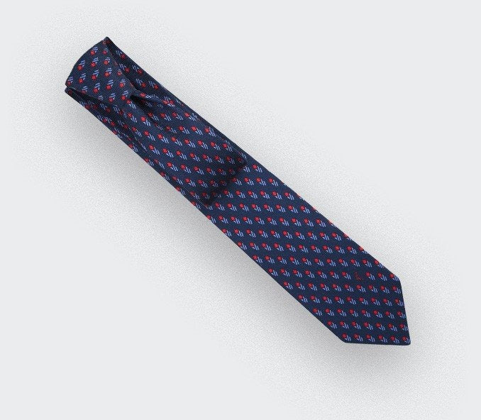 Cinabre - Navy Blue Grand Pan Tie Cinabre