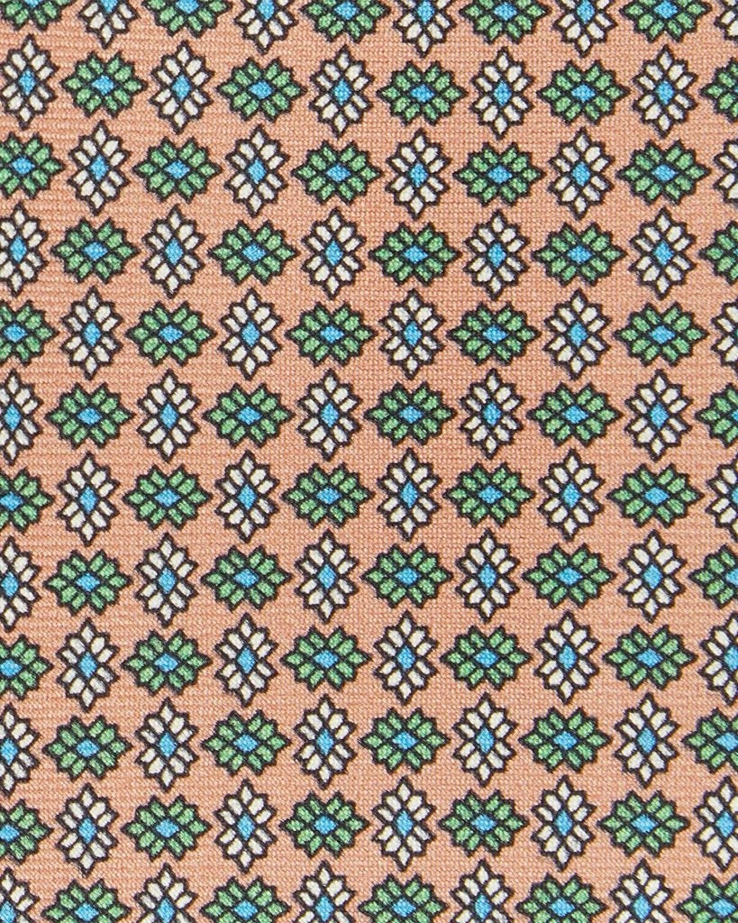 Viola Milano - Mystix Floral Italian Silk Tie - Sand