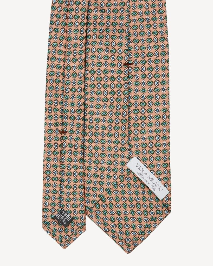 Viola Milano - Mystix Floral Italian Silk Tie - Sand