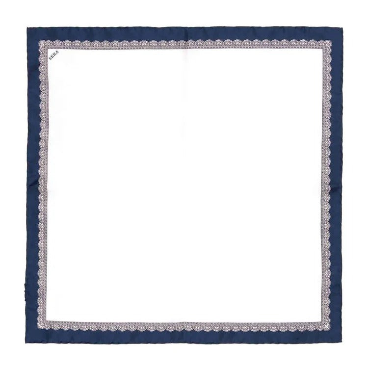 Sera  Fine Silk - Navy Blue Essential Pocket Square