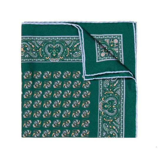 Sera Fine Silk - Menthol Montepulciano Pocket Square