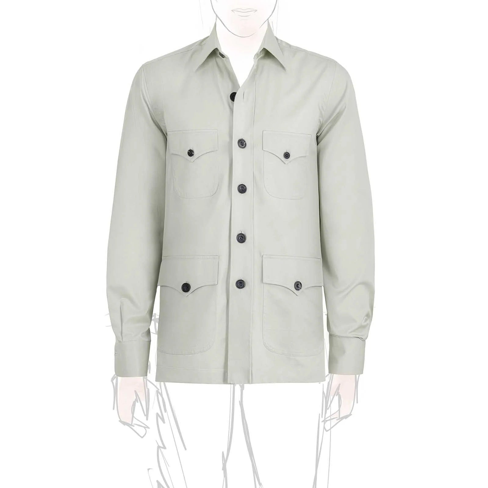 Rubinacci - Cotton Safari Jacket - Ice White