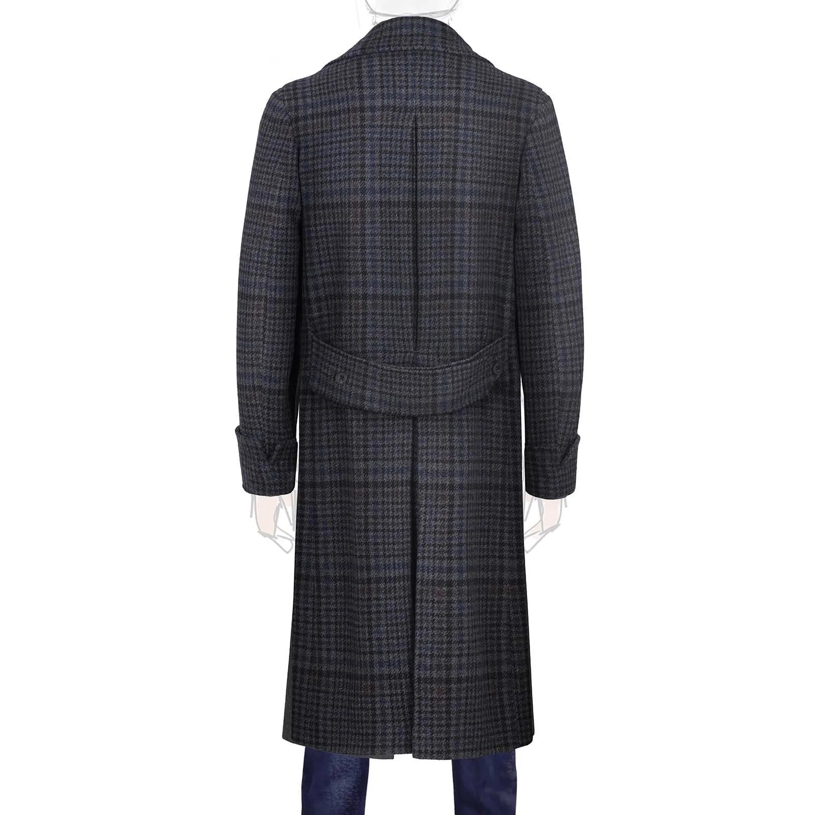 Rubinacci - Cashmere Blend Ulster Coat - Blue/Grey