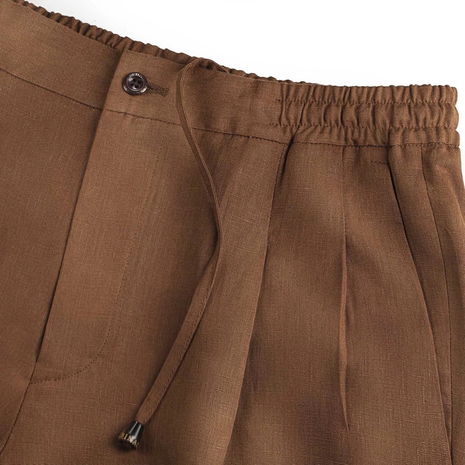 Sprezza X Rubinacci - Linen Leisure Trousers - Tobacco