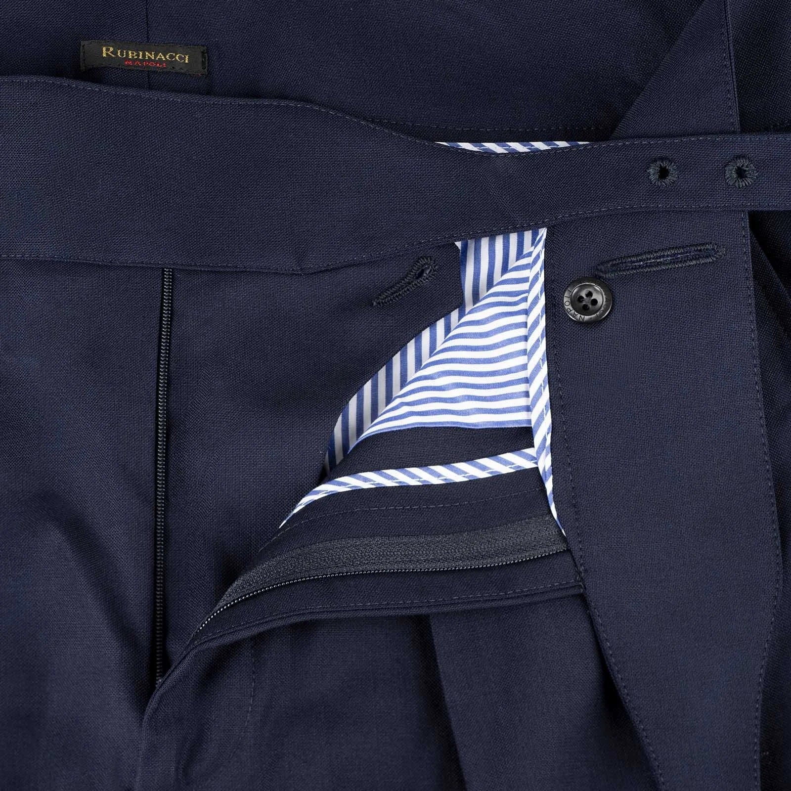 Sprezza X Rubinacci - Fresco Wool Manny Trousers- Navy Blue