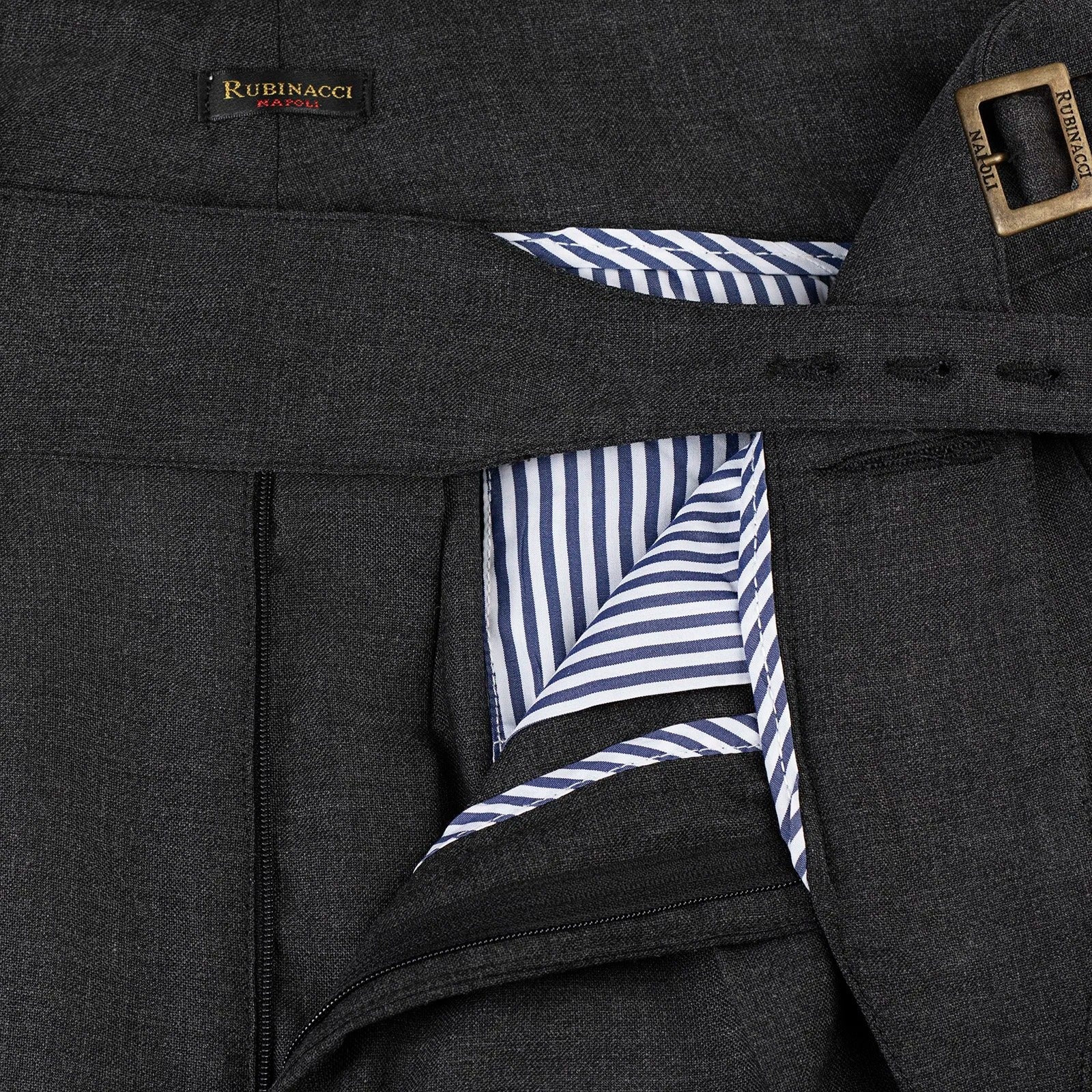 Sprezza X Rubinacci - Fresco Wool Manny Trousers- Charcoal Grey