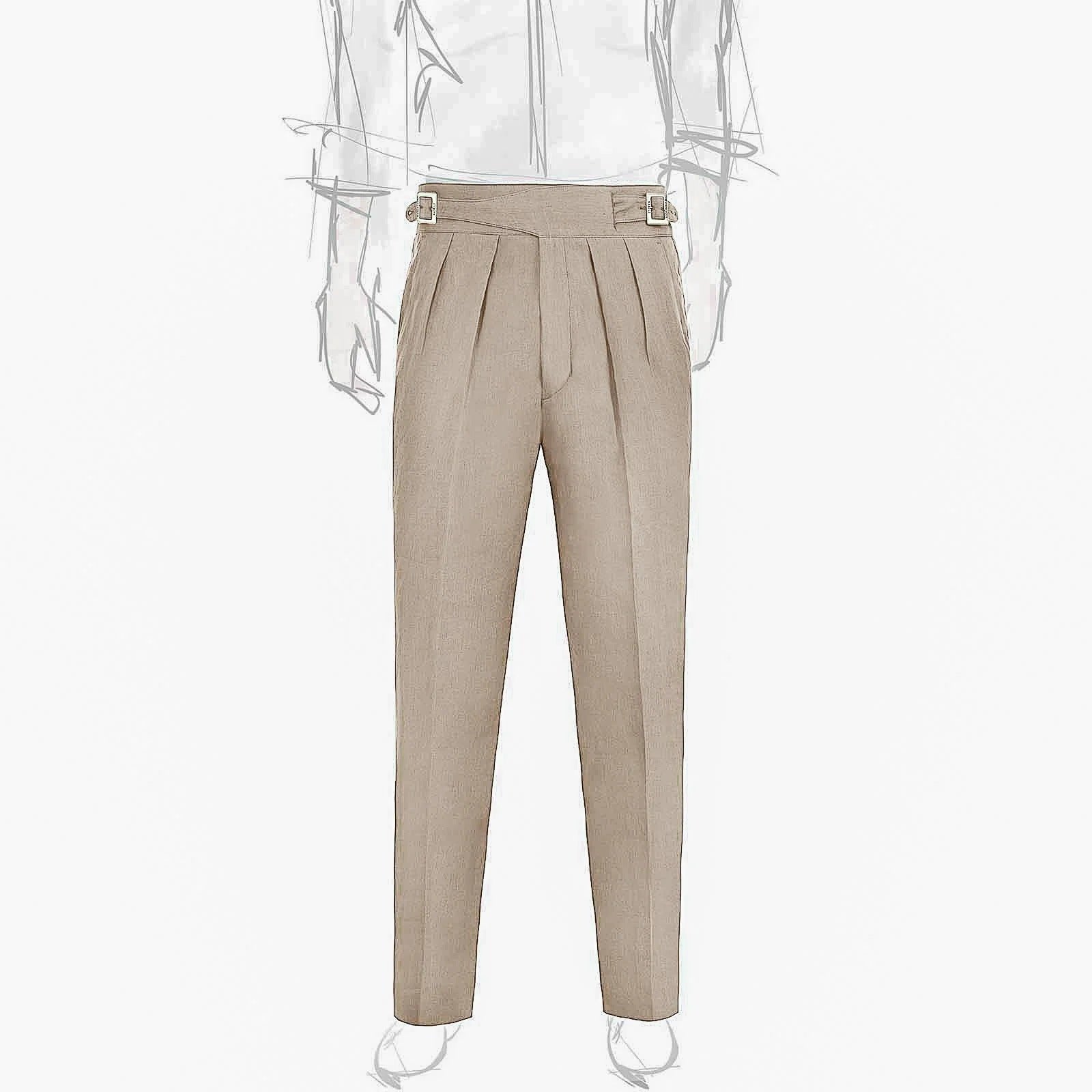 Rubinacci - Cotton Manny Trousers - Taupe (Size 46)
