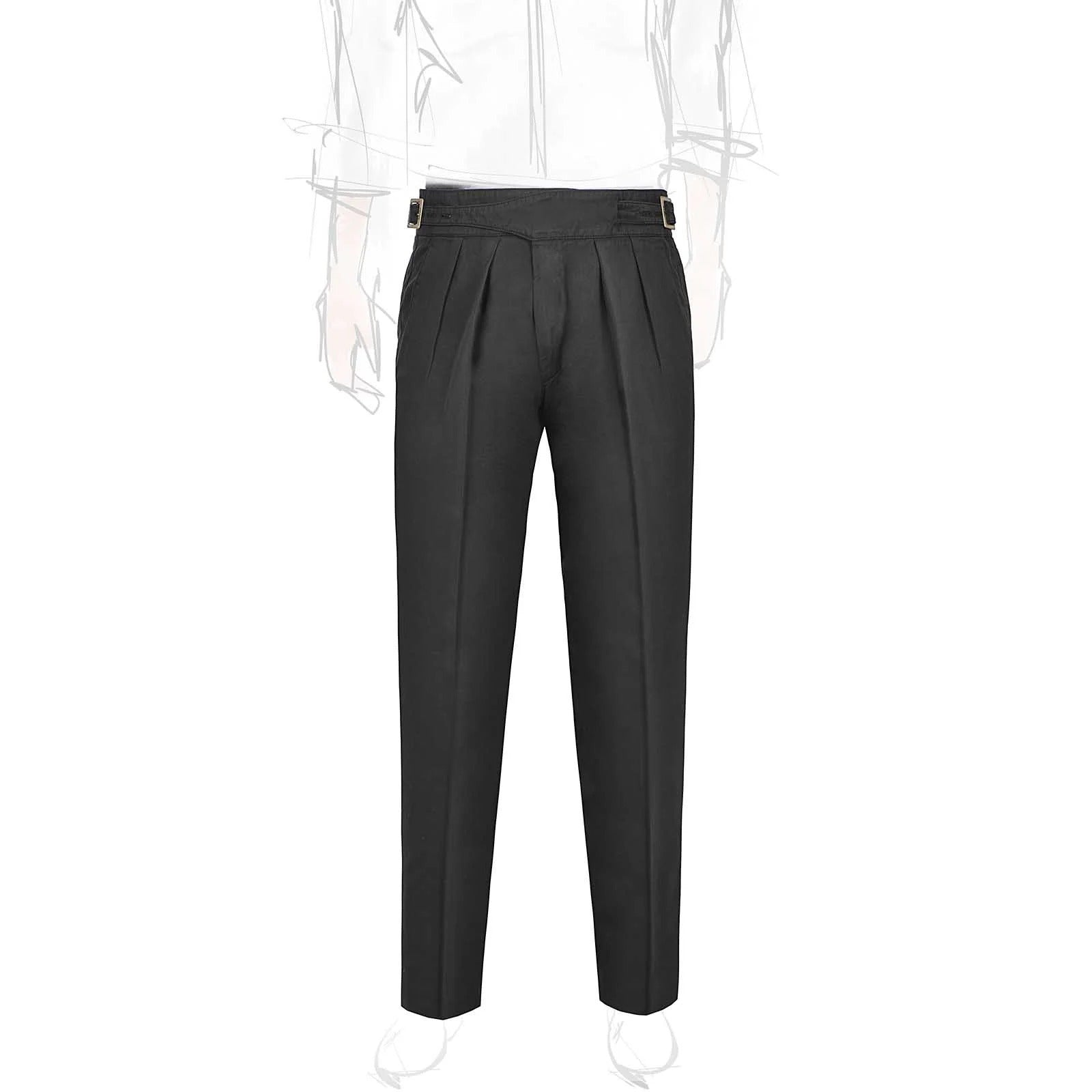 Rubinacci - Cotton Manny Trousers - Black