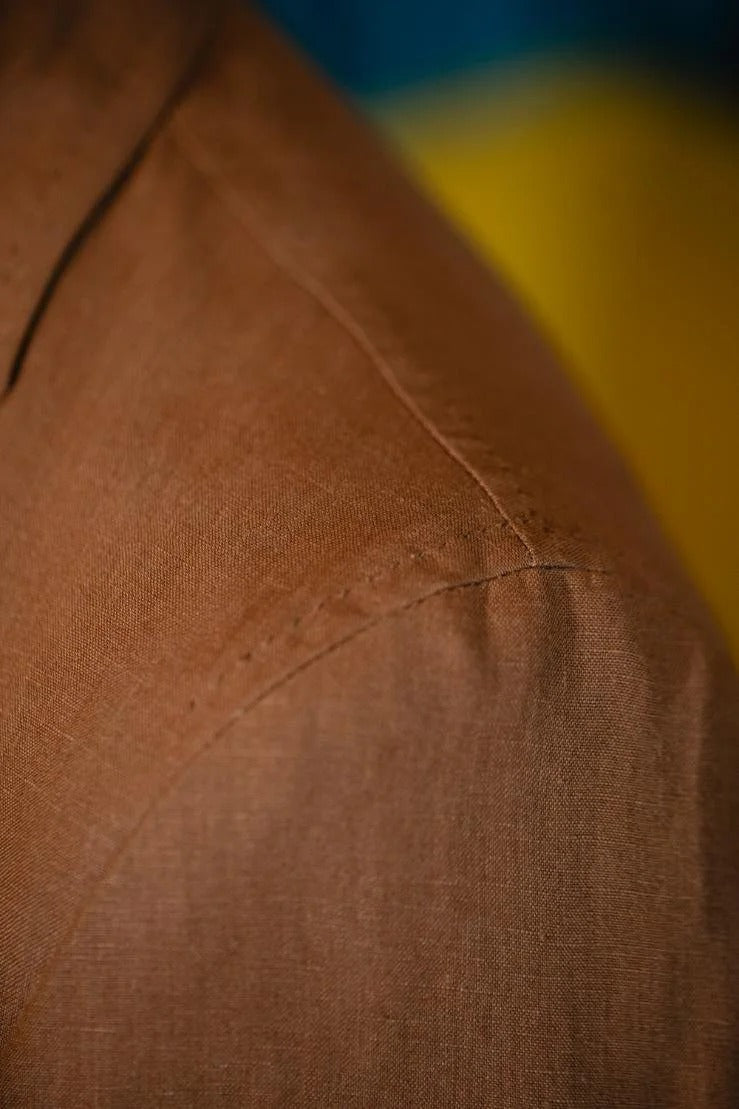 Sprezza X Rubinacci - Linen Single Breasted Jacket - Tobacco