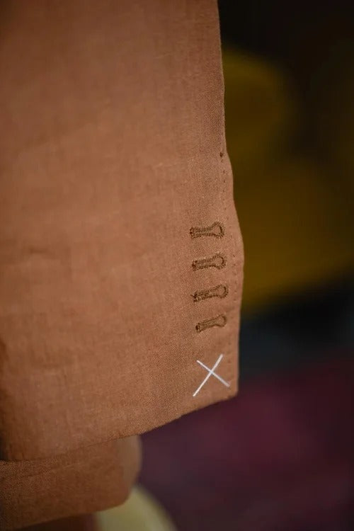 Sprezza X Rubinacci - Linen Single Breasted Jacket - Tobacco