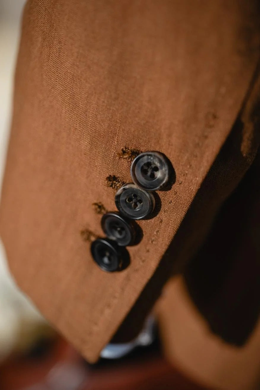 Sprezza X Rubinacci - Linen Single Breasted Jacket - Tobacco