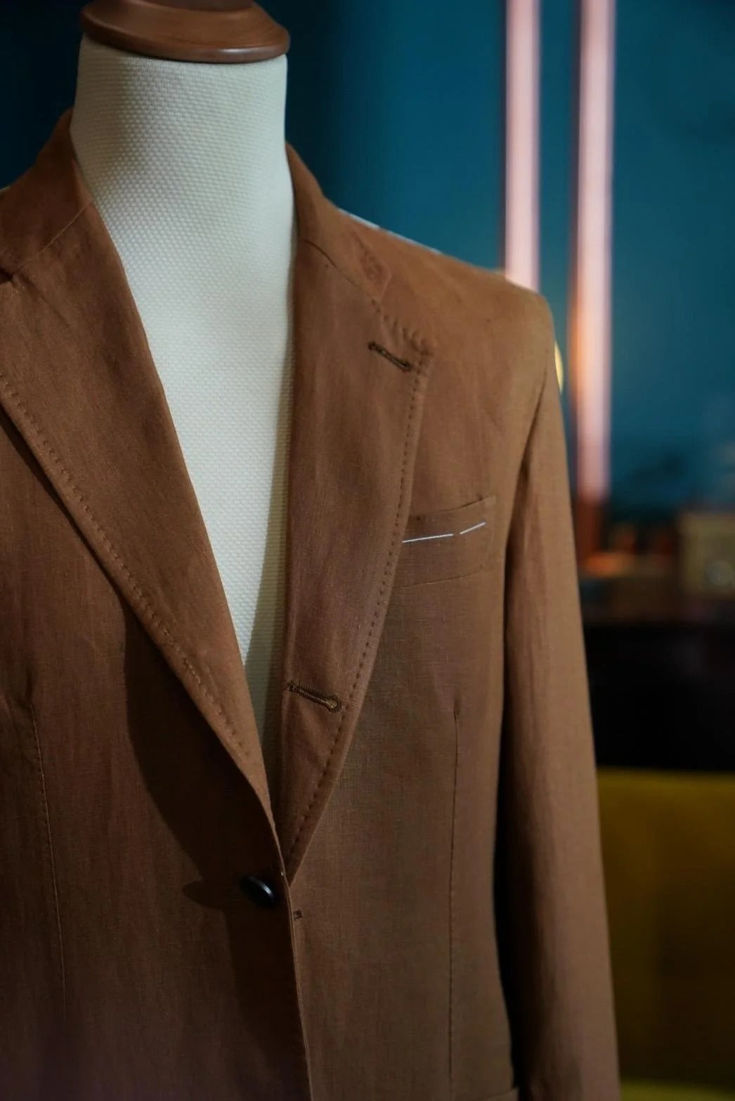 Sprezza X Rubinacci - Linen Single Breasted Jacket - Tobacco