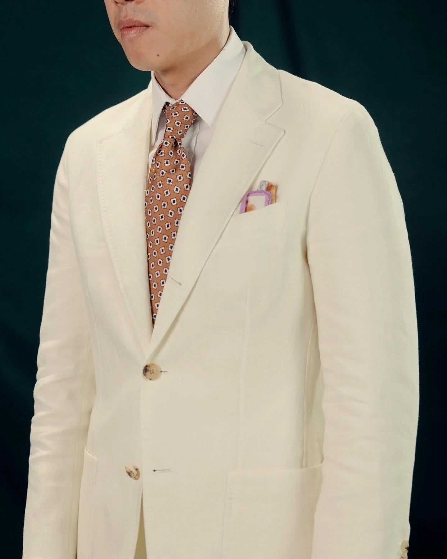 Sprezza X Rubinacci - Linen Single Breasted Jacket - Ivory