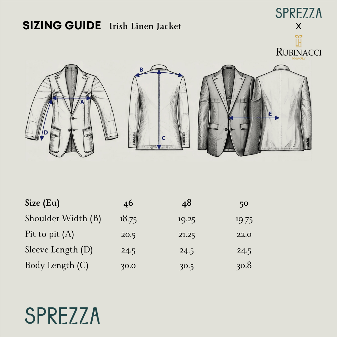 Sprezza X Rubinacci - Linen Single Breasted Jacket - Ivory