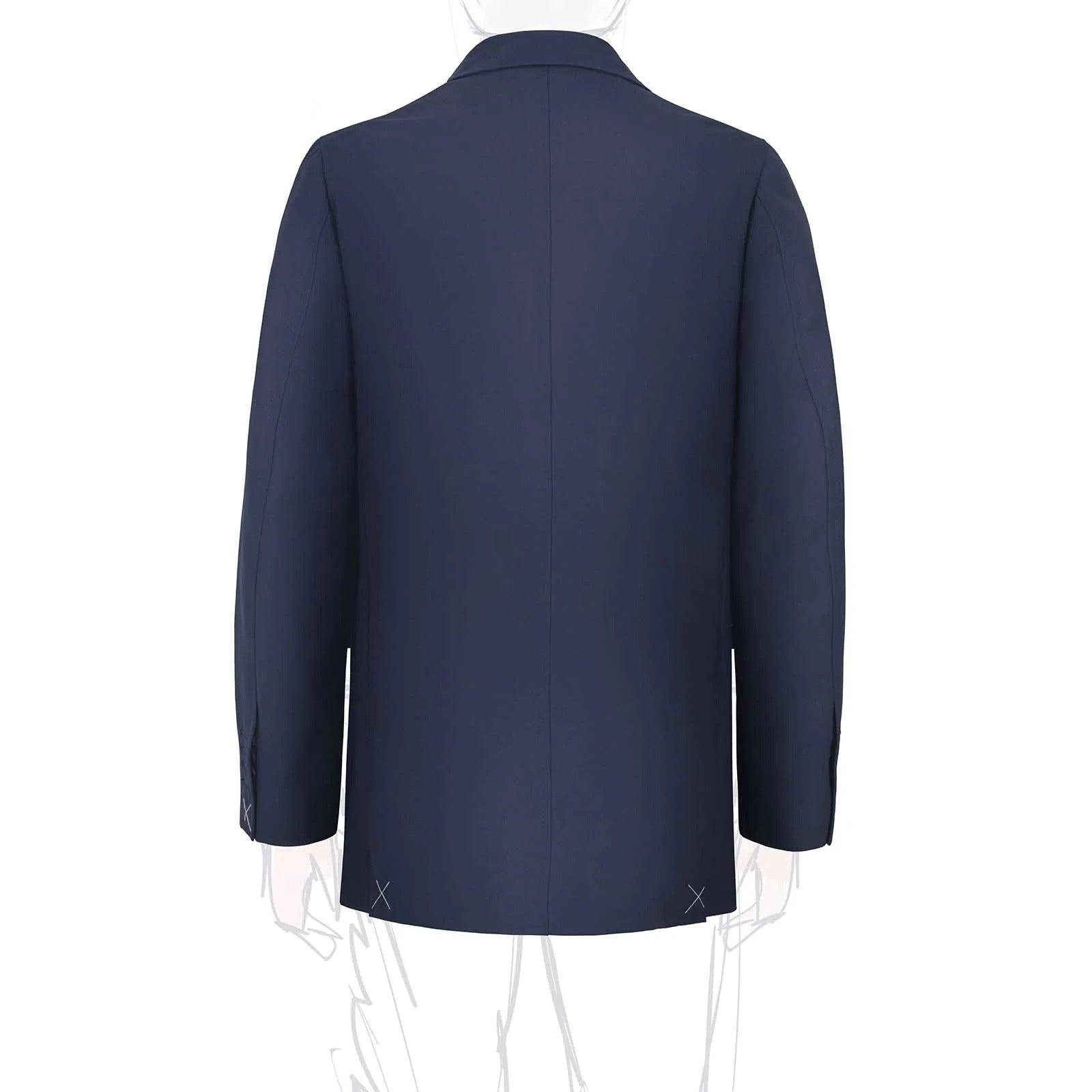 Sprezza X Rubinacci - Fresco Wool Double Breasted Jacket - Navy Blue