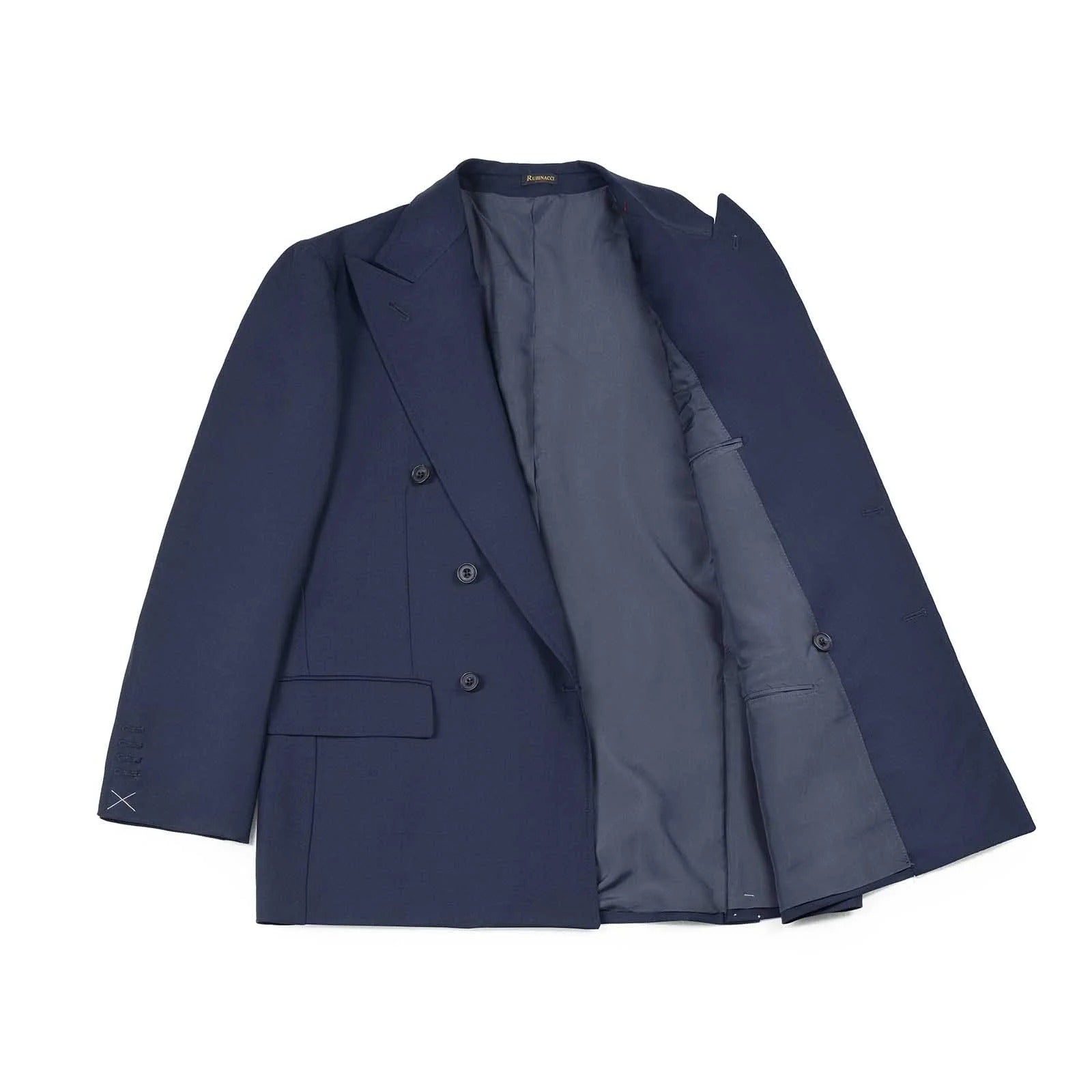 Sprezza X Rubinacci - Fresco Wool Double Breasted Jacket - Navy Blue