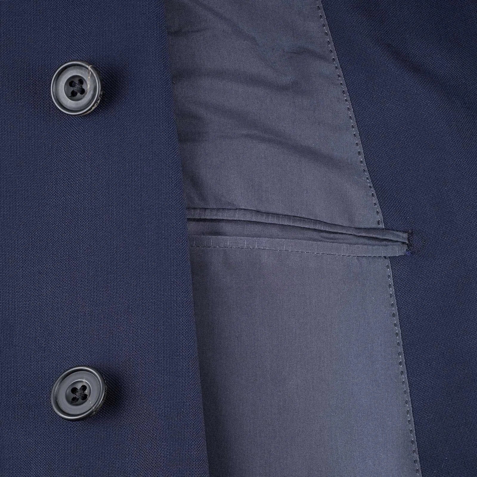 Sprezza X Rubinacci - Fresco Wool Double Breasted Jacket - Navy Blue