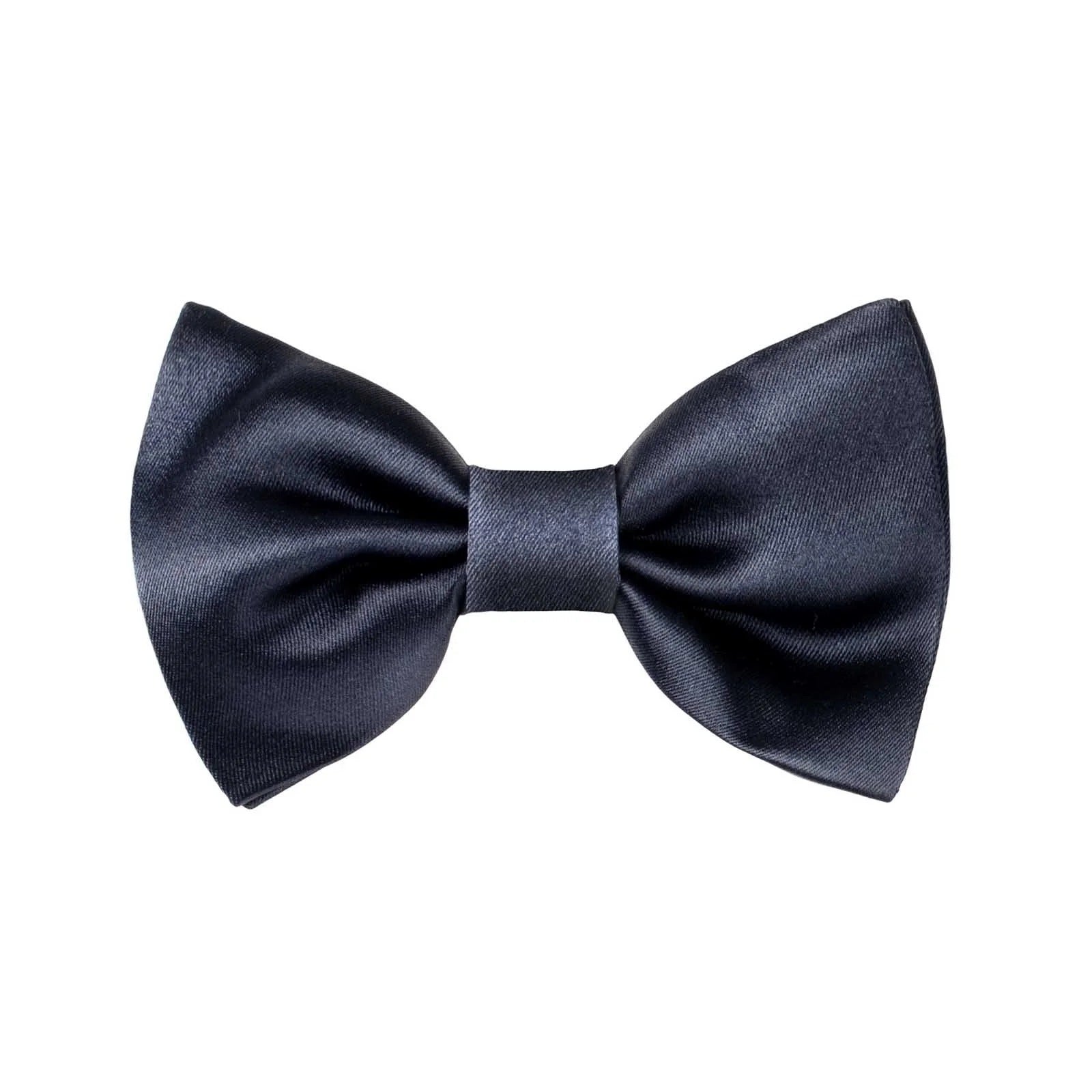 Rubinacci - Blue Silk Satin Self-Tie Bow Tie