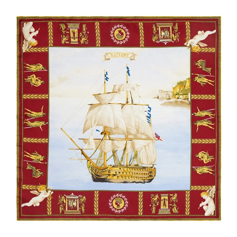 Rubinacci - Burgundy Victory Pocket Square