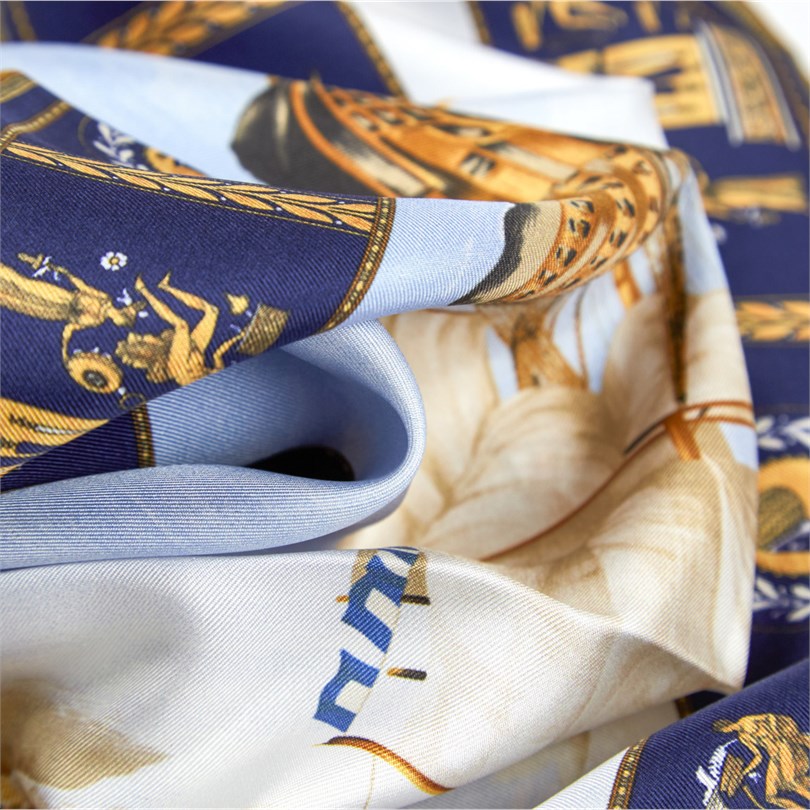 Rubinacci - Navy Blue Victory Pocket Square Rubinacci