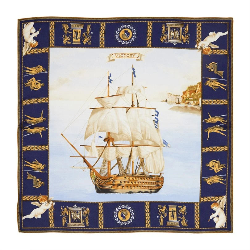 Rubinacci - Navy Blue Victory Pocket Square