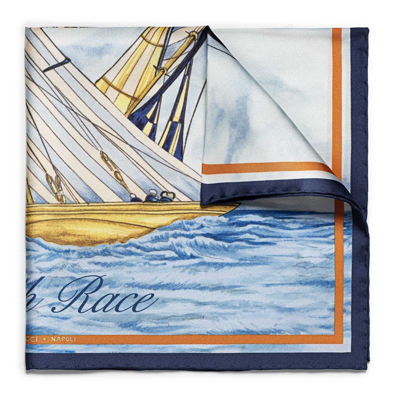 Rubinacci - Match Race Pocket Square The Netherland Team Orange Rubinacci