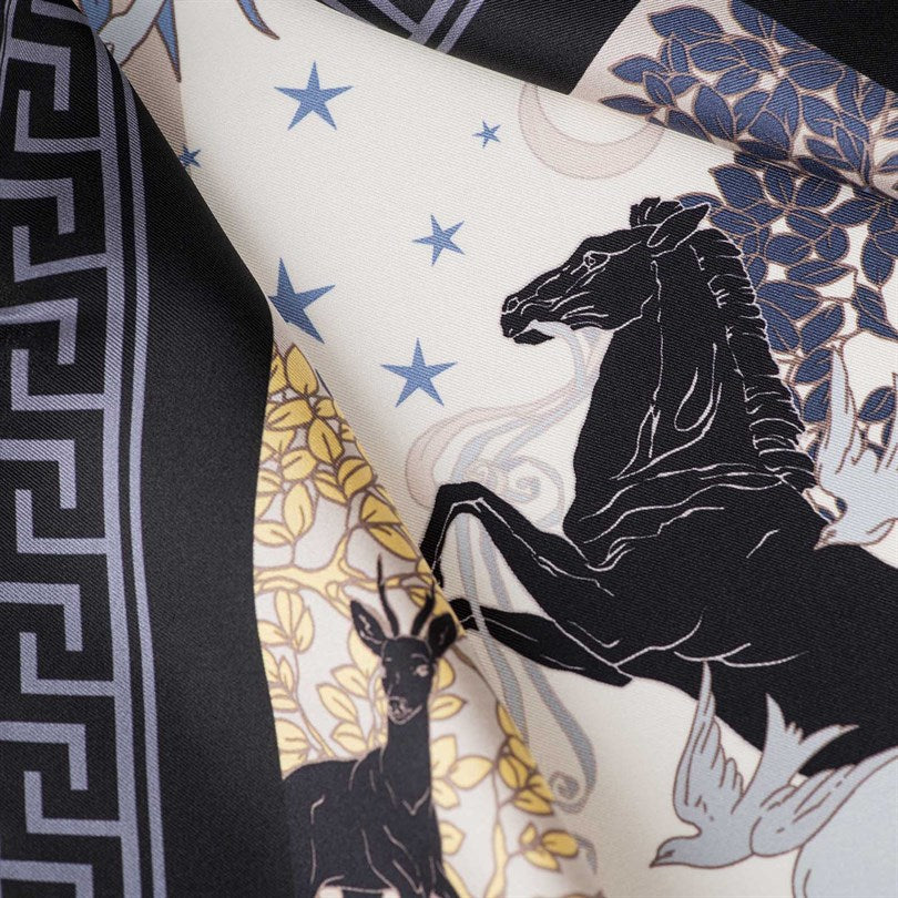 Rubinacci - Artemide and Apollo Gray Pocket Square Rubinacci