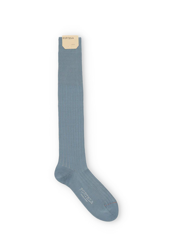 Fortela - Socks Lisle Cotton - Pale Blue (polvere) Fortela