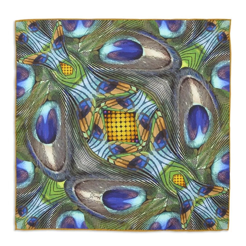 Benson & Clegg - Peacocking Pocket Square Benson & Clegg
