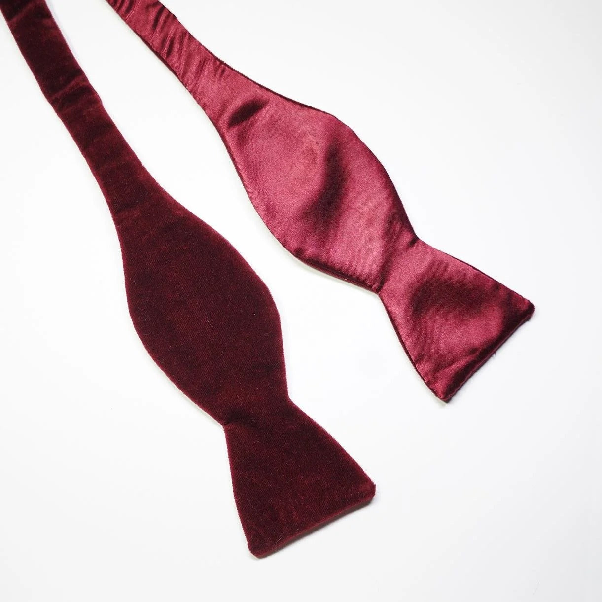 Benson & Clegg - Bordeaux Silk Satin Self Tie Bow Tie