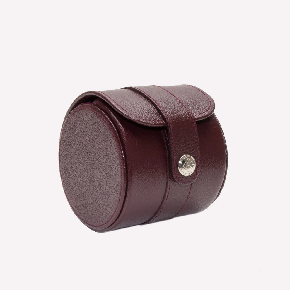 Ettinger - Capra Single Watch Roll - Bordeaux Ettinger