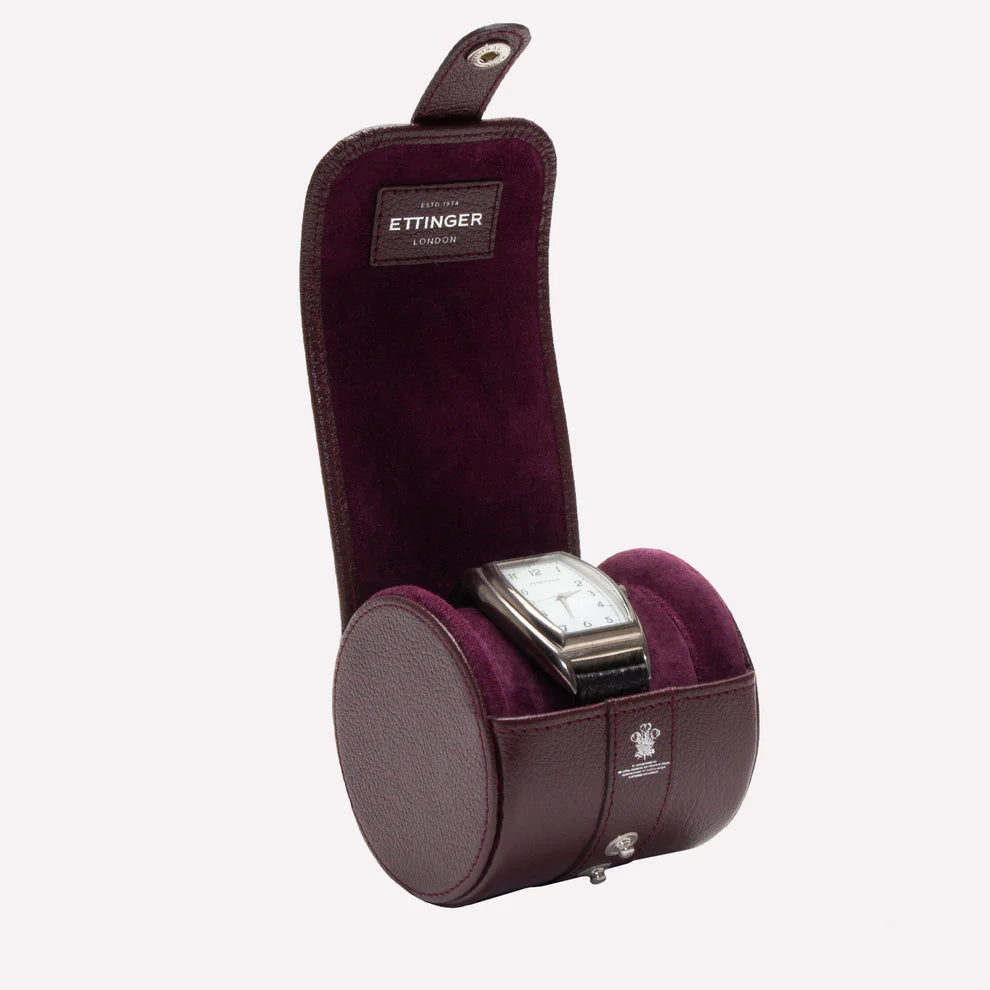 Ettinger - Capra Single Watch Roll - Bordeaux Ettinger