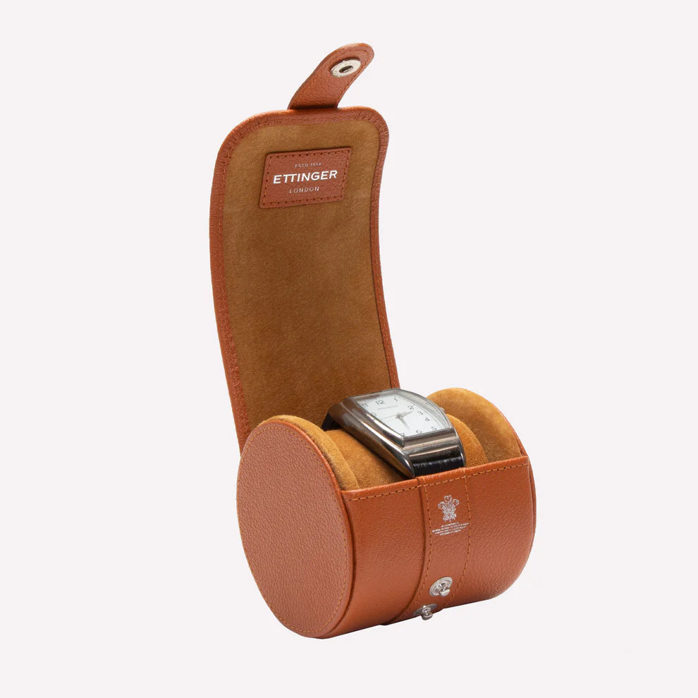 Ettinger - Capra Single Watch Roll - Tan