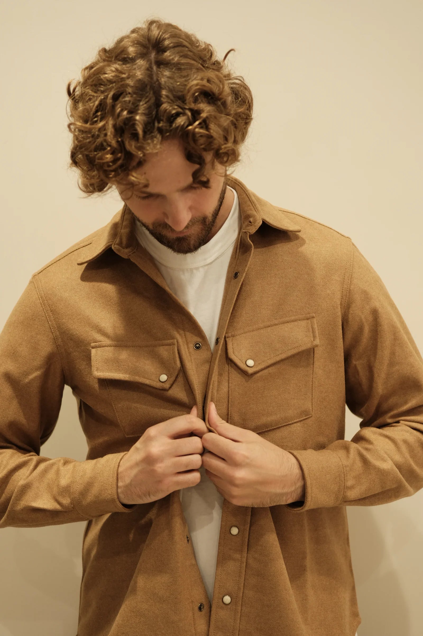 Fortela - Pasadena Shirt Western Flannel - Camel