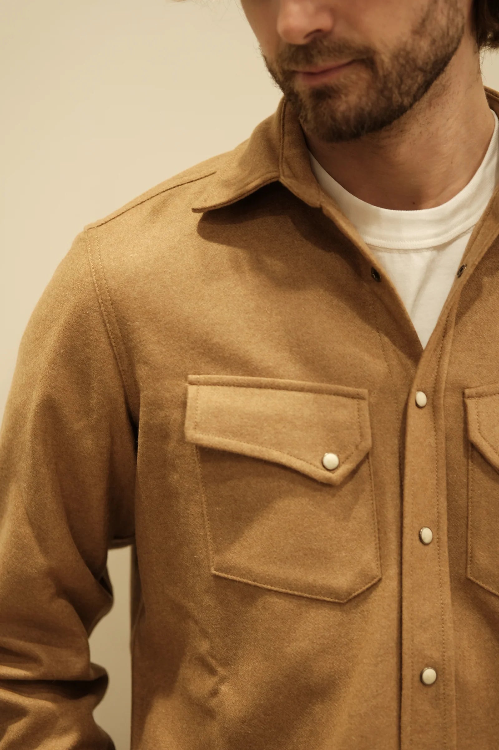 Fortela - Pasadena Shirt Western Flannel - Camel