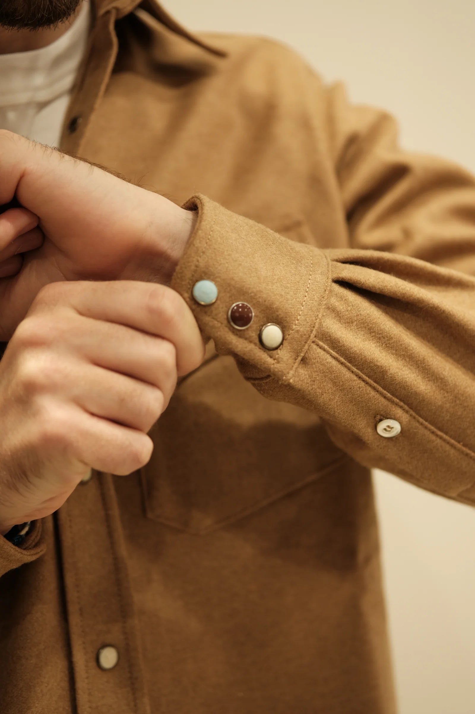 Fortela - Pasadena Shirt Western Flannel - Camel