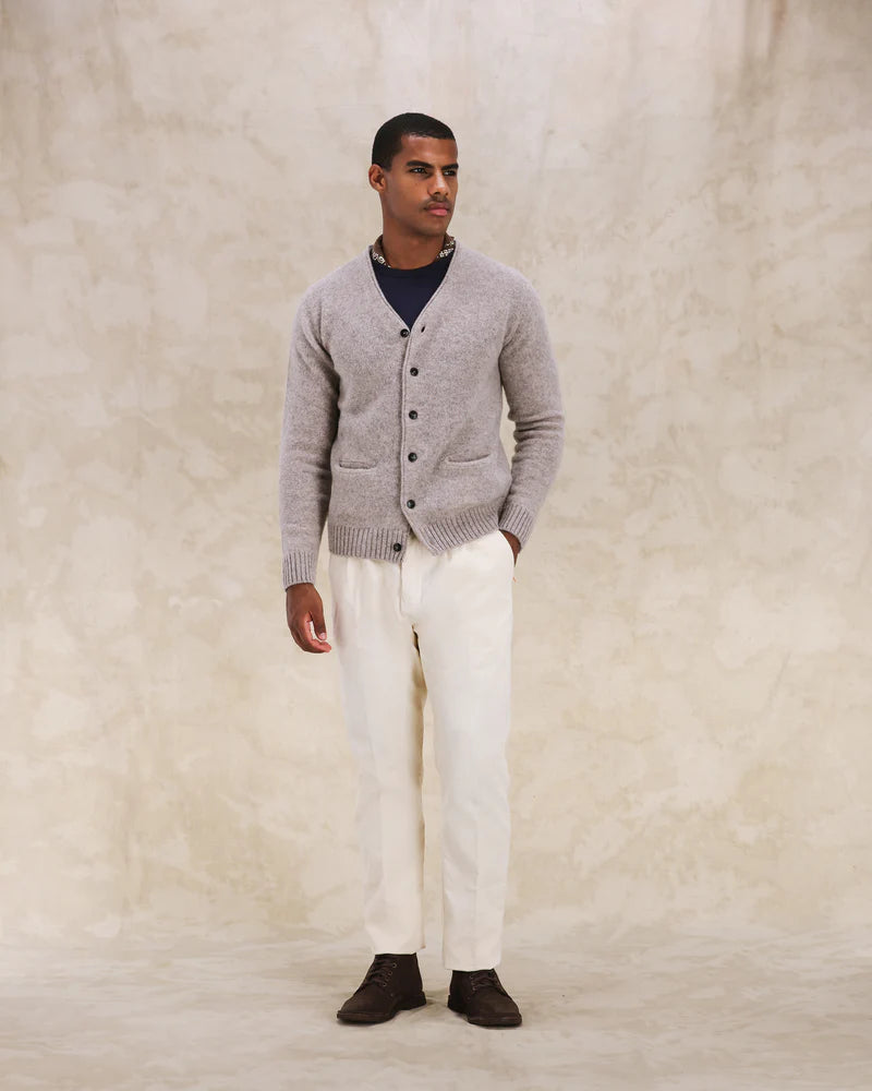 Fortela - Edmund Merino Wool Cardigan - Natural
