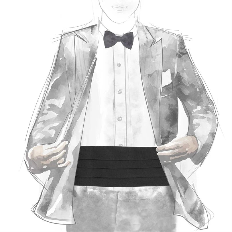 Rubinacci - Black Grosgrain Cummerbund Rubinacci