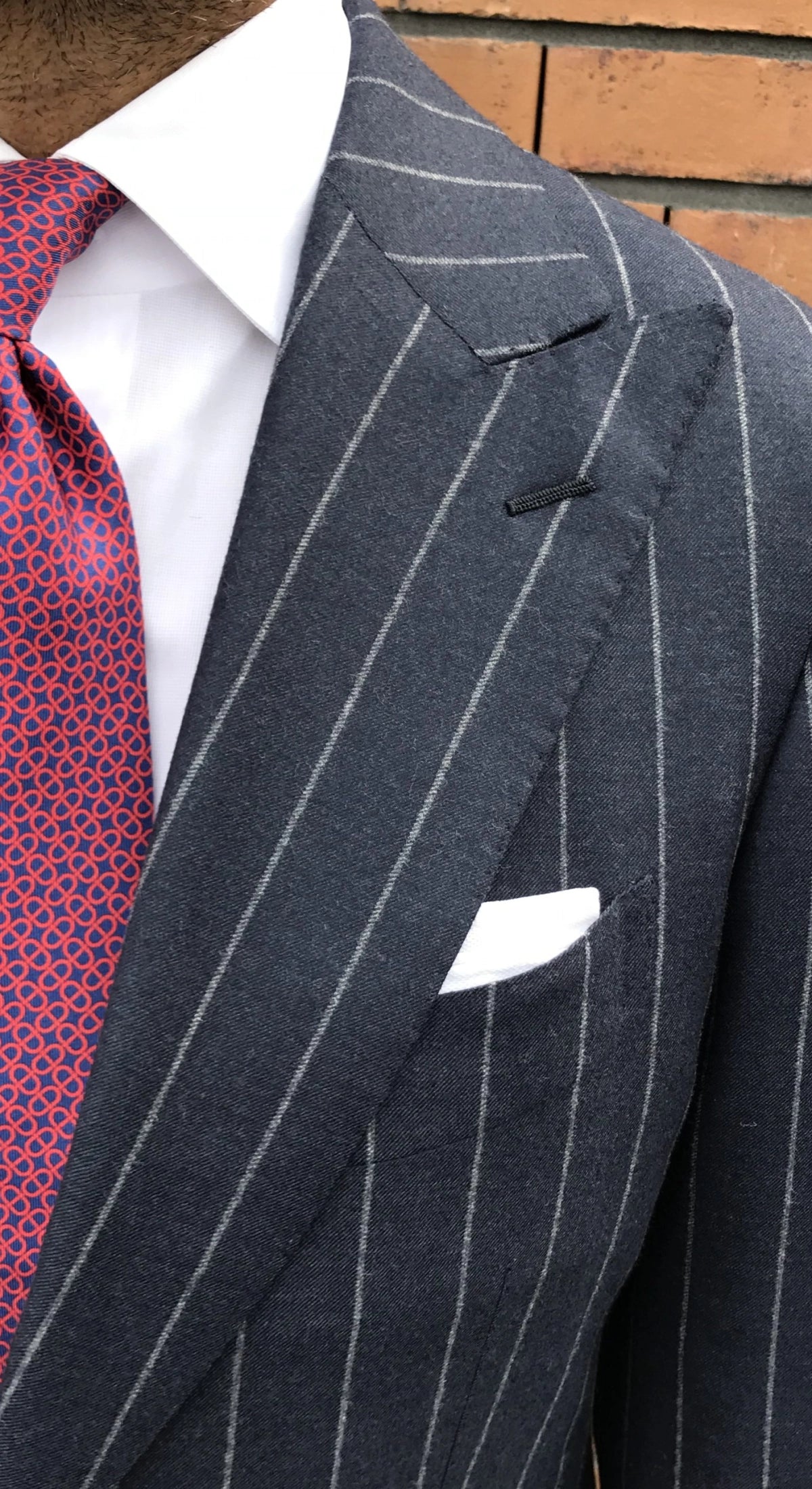 Viola Milano - Maillon Selftipped Italian Silk Tie - Navy/Wine