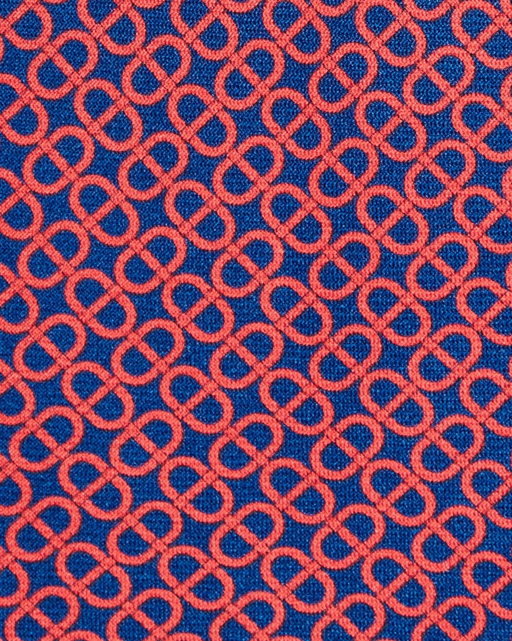 Viola Milano - Maillon Selftipped Italian Silk Tie - Navy/Wine