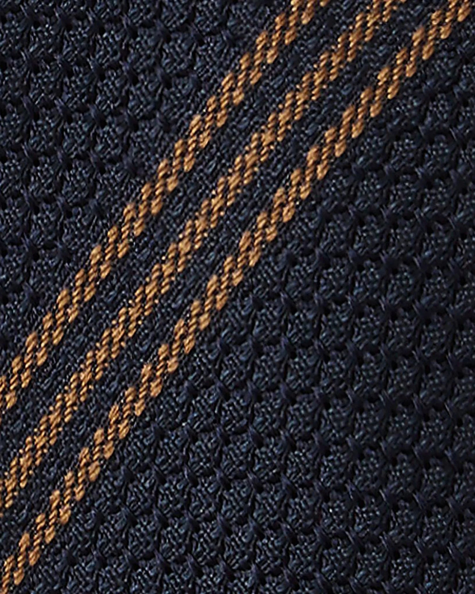Viola Milano - Multi Stripe 3-fold Grenadine Tie - Navy/Brown
