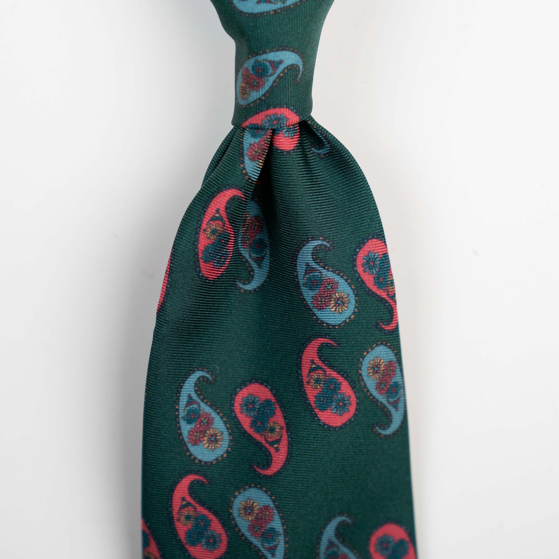 Spacca Neapolis - Emerald Green Paisley Printed Ties
