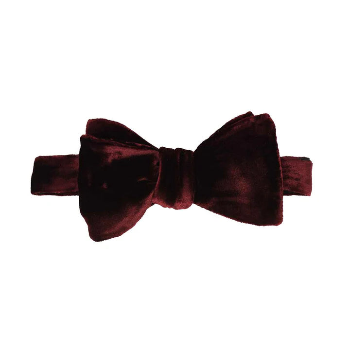 Sera Fine Silk - Oxblood Velvet Bowtie