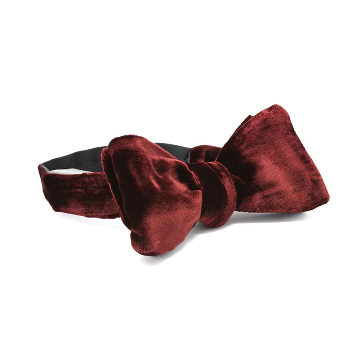Sera Fine Silk - Oxblood Velvet Bowtie