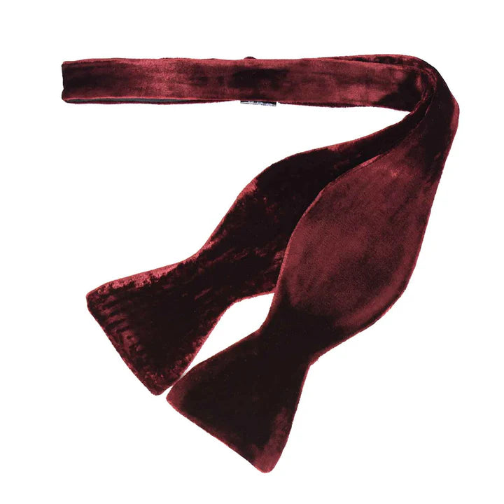 Sera Fine Silk - Oxblood Velvet Bowtie