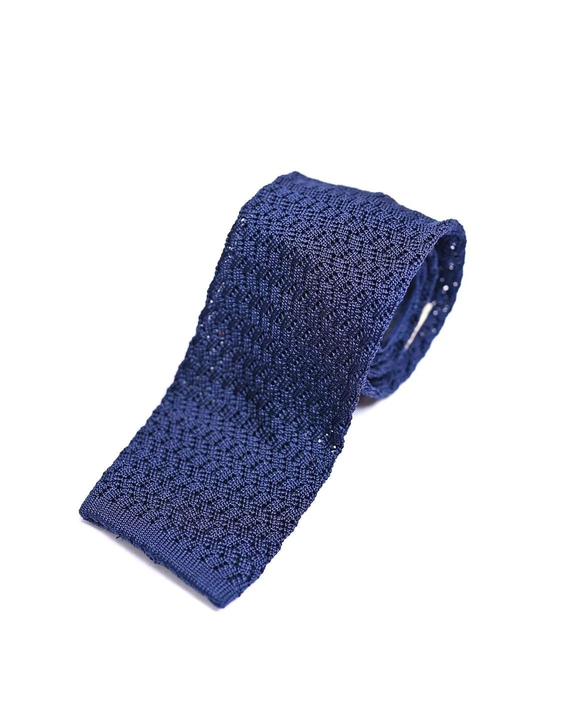 Spacca Neapolis - Grenadine Knit Tie - Blue Spacca Neapolis