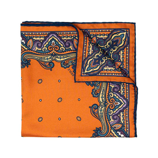 Sera Fine Silk - Mandarin Franciacorta Pocket Square Sera Fine Silk