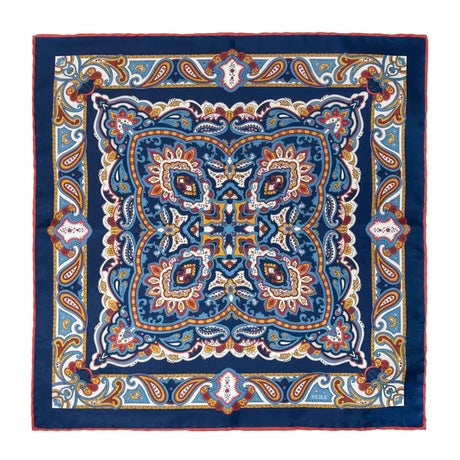 Serà Fine Silk - Mediterranean Blue Silk Pocket Square Sera Fine Silk