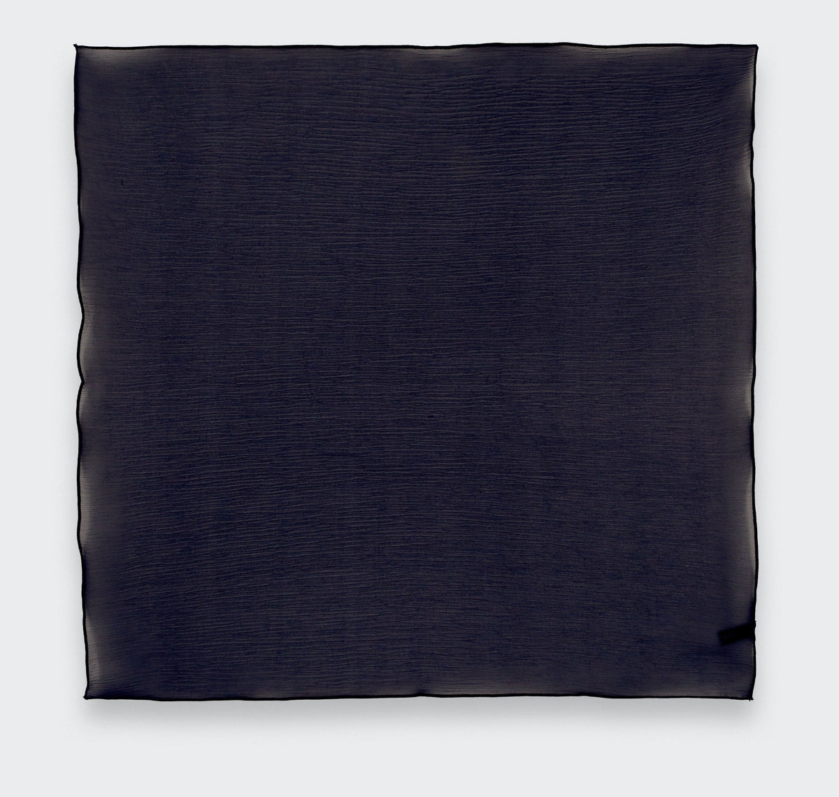 Cinabre - Navy Blue Silk Chiffon Pocket Square Cinabre