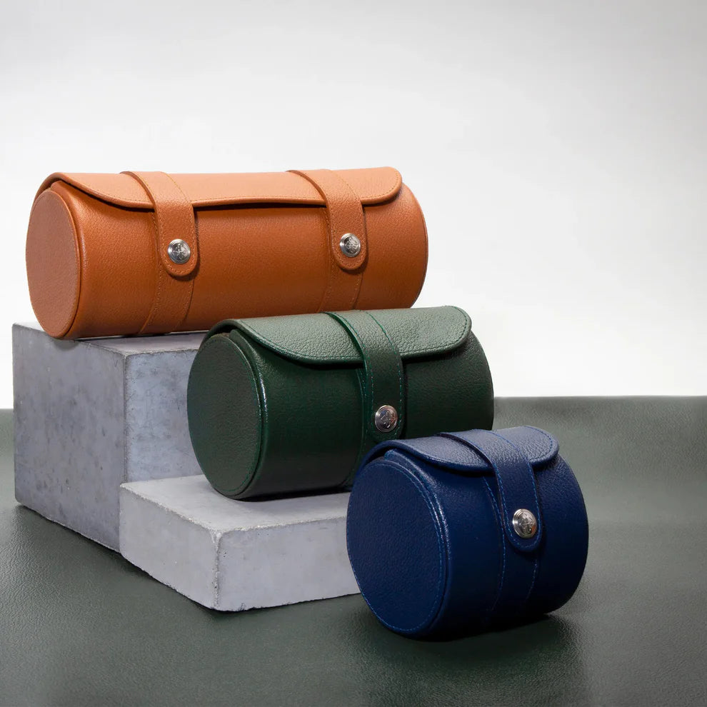 Ettinger - Capra Single Watch Roll - Marine Blue